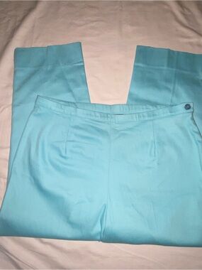 Classic Turquoise Straight-Leg Trousers